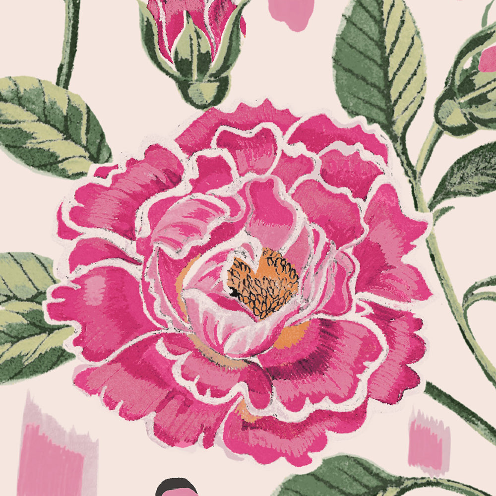 Cath Kidston Tea Rose Made to Measure Curtain Pink