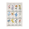Ulster Weavers Time to Grow Sowing Calendar Cotton Tea Towel Green