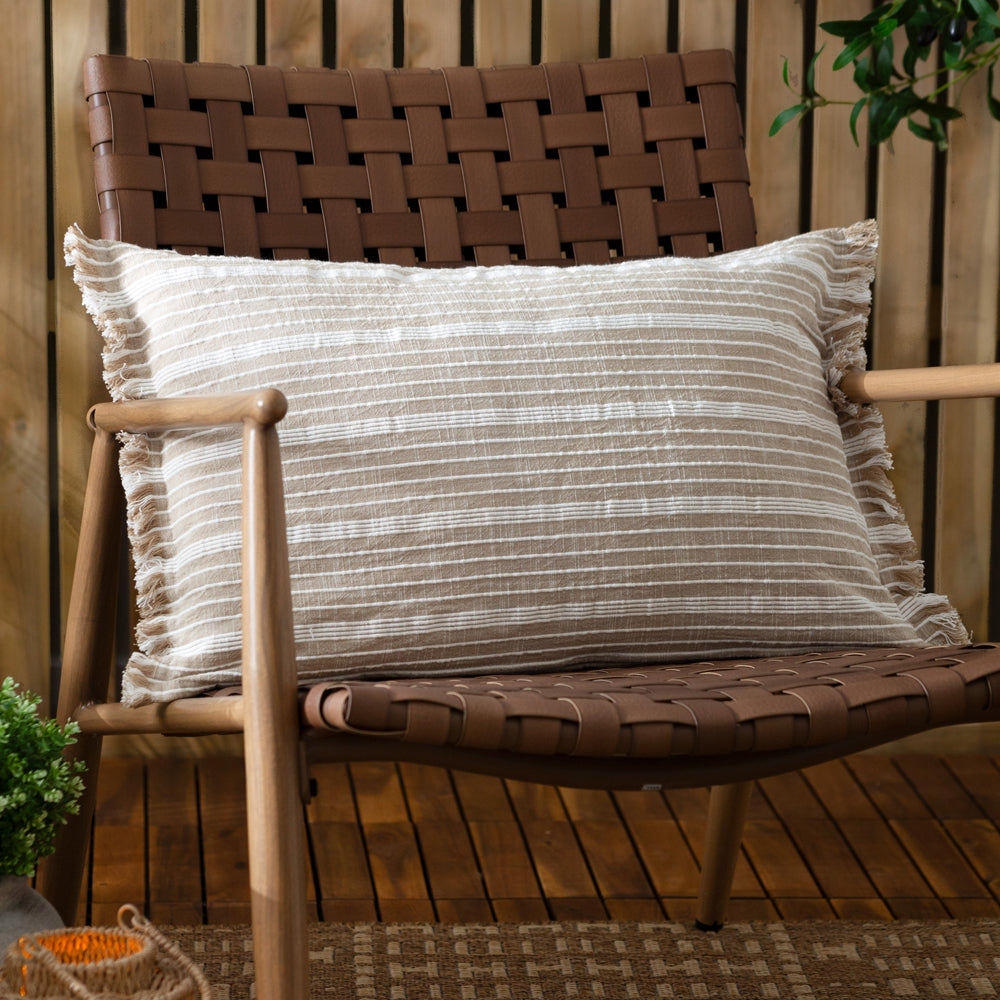 Yard Tide Textured Stripe Outdoor 40cm x 60cm Filled Boudoir Natural