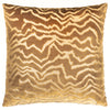 Paoletti Tierra Cut Velvet 50cm x 50cm Filled Cushion Brass