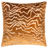 Paoletti Tierra Cut Velvet 50cm x 50cm Filled Cushion Bronze
