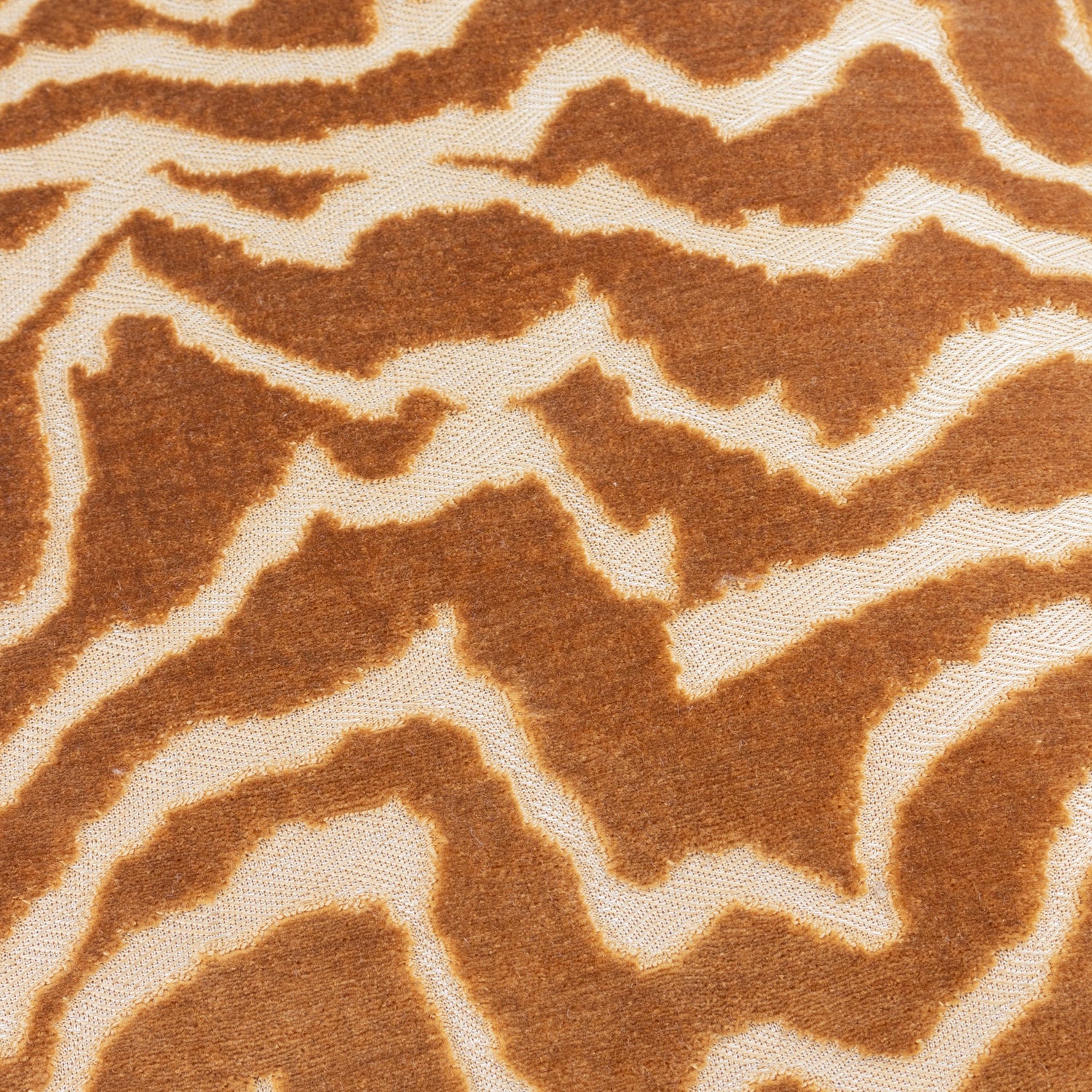 Paoletti Tierra Cut Velvet 50cm x 50cm Filled Cushion Bronze