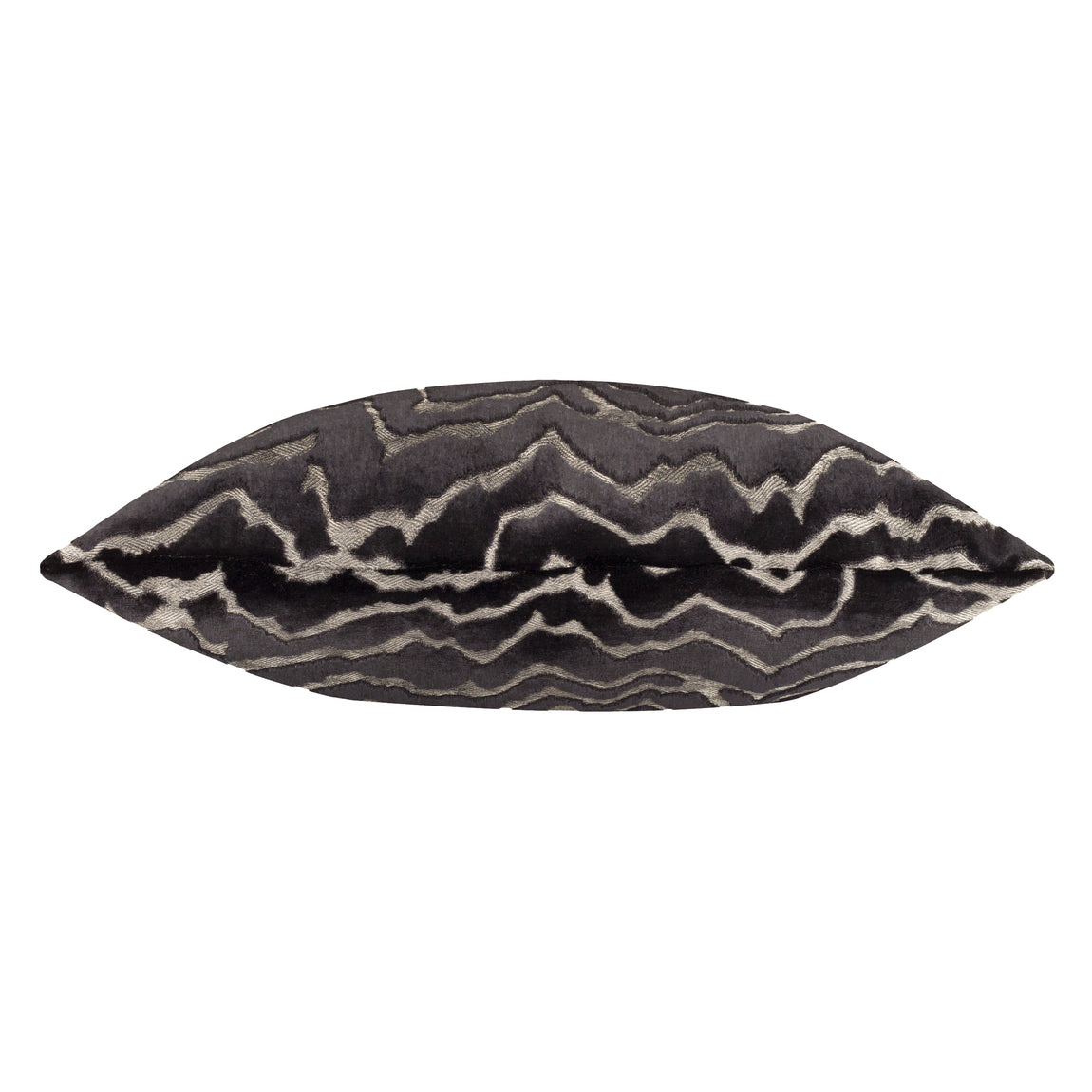 Paoletti Tierra Cut Velvet 50cm x 50cm Filled Cushion Jet