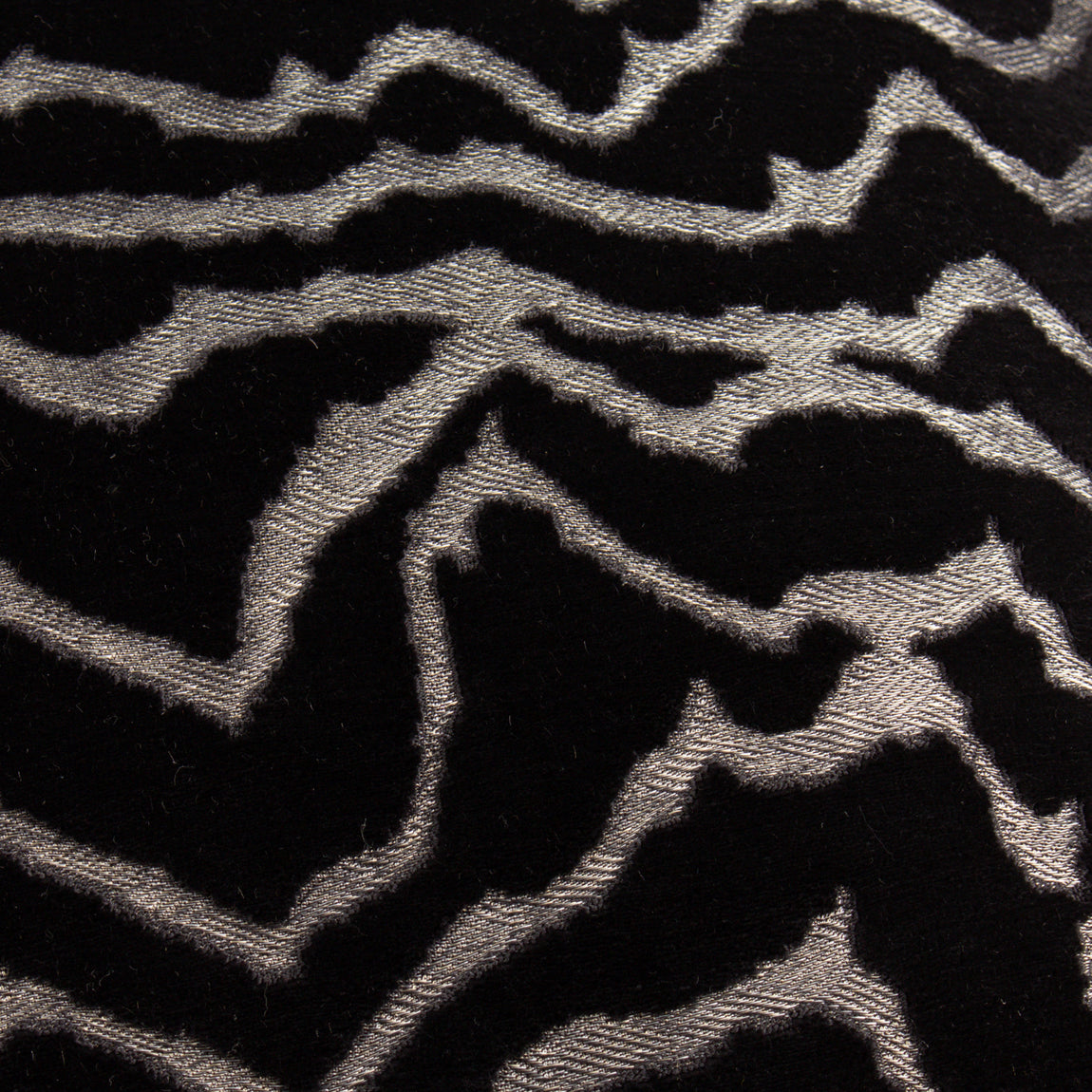 Paoletti Tierra Cut Velvet 50cm x 50cm Filled Cushion Jet