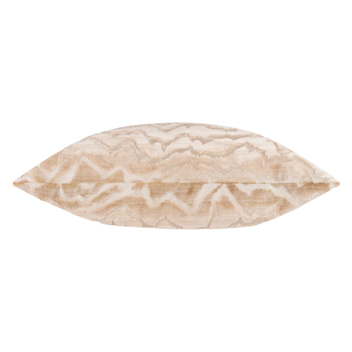 Paoletti Tierra Cut Velvet 50cm x 50cm Filled Cushion Taupe