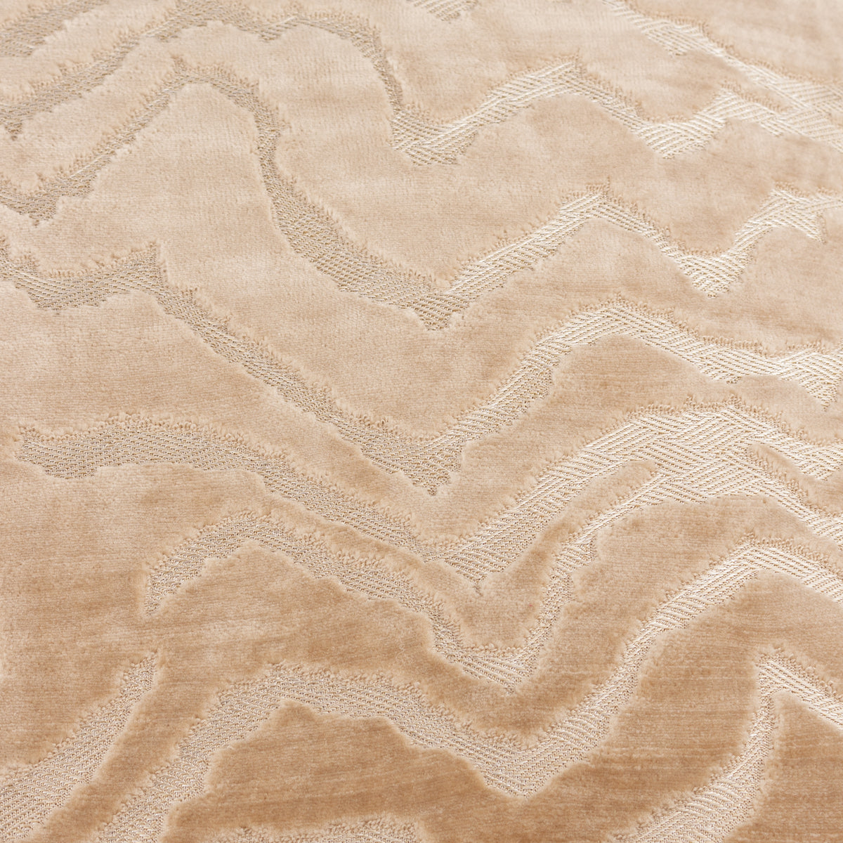 Paoletti Tierra Cut Velvet 50cm x 50cm Filled Cushion Taupe