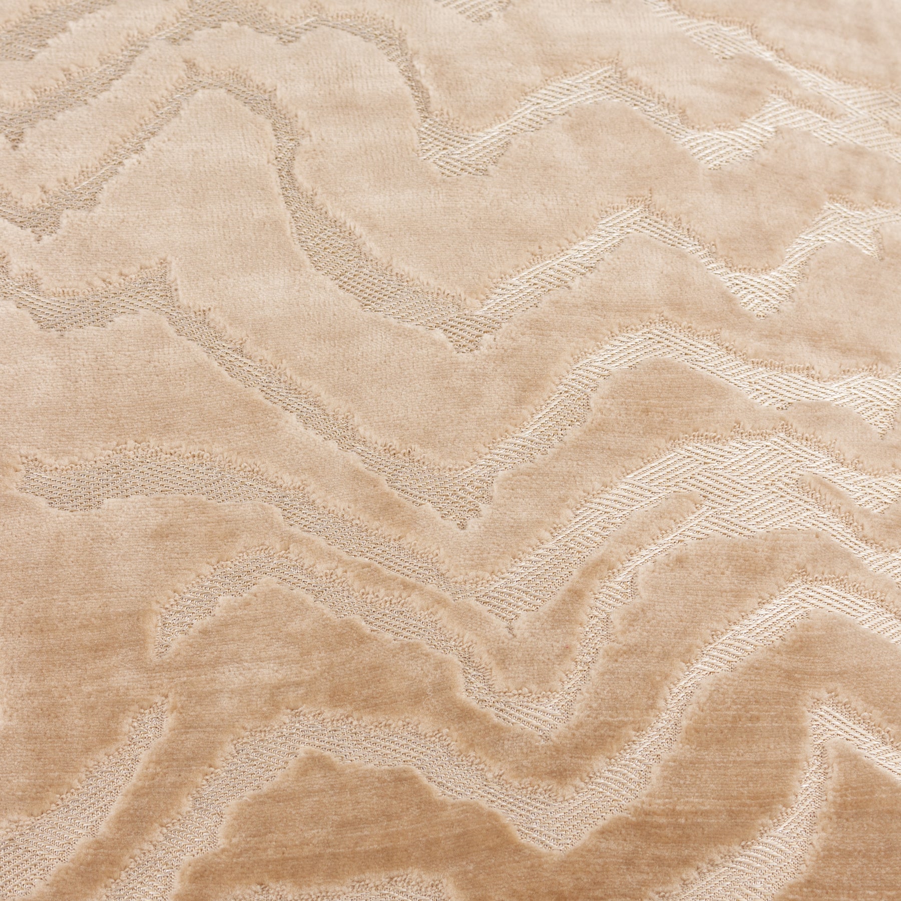 Paoletti Tierra Cut Velvet 50cm x 50cm Filled Cushion Taupe