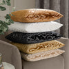 Paoletti Tierra Cut Velvet 50cm x 50cm Filled Cushion Taupe