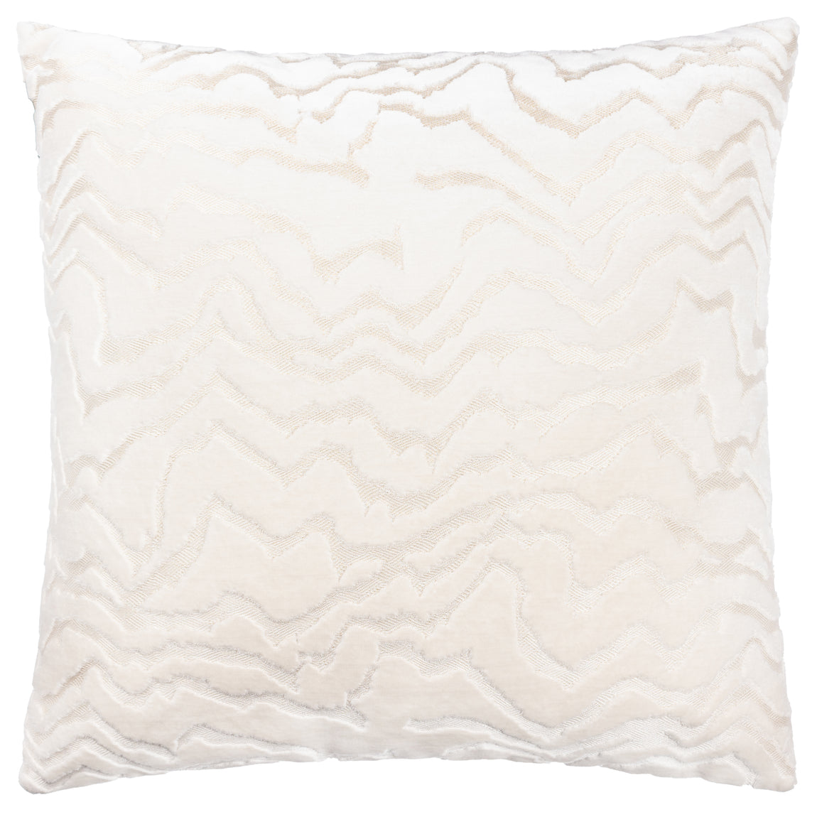 Paoletti Tierra Cut Velvet 50cm x 50cm Filled Cushion White