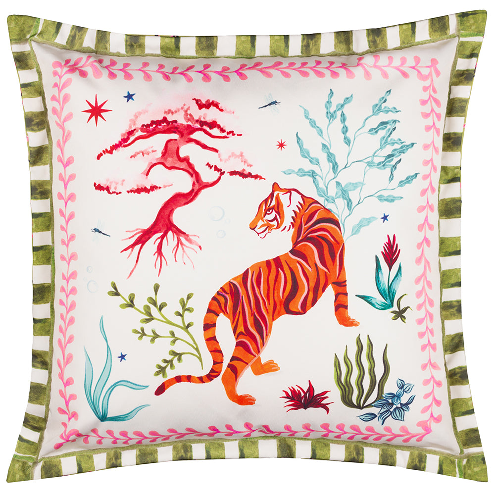 Furn Tiger Dream Outdoor Filled Cushion 50cm x 50cm Multicolour