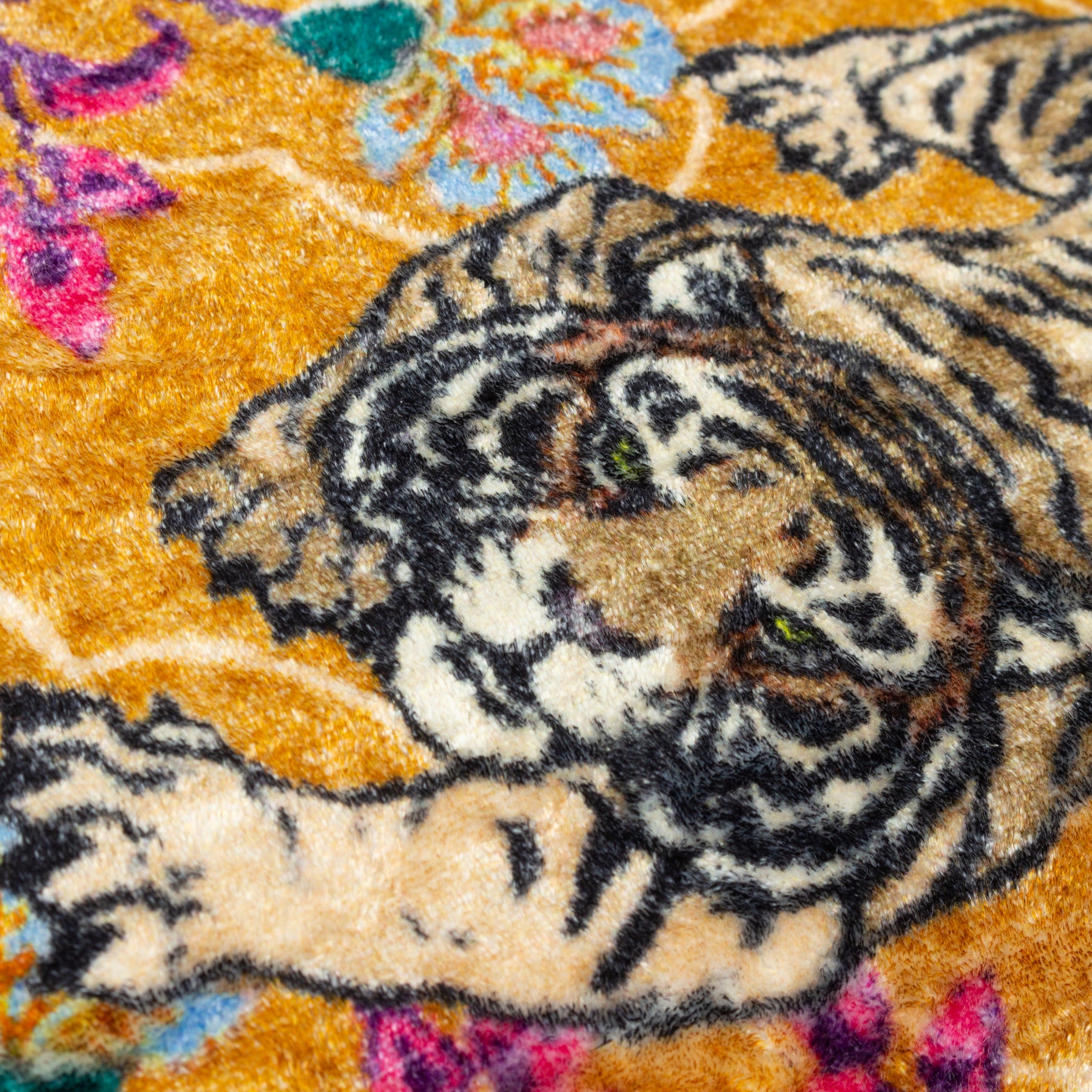 Wylder Tropics Tigerscope Velvet Piped Filled Cushion 50cm x 50cm Multi