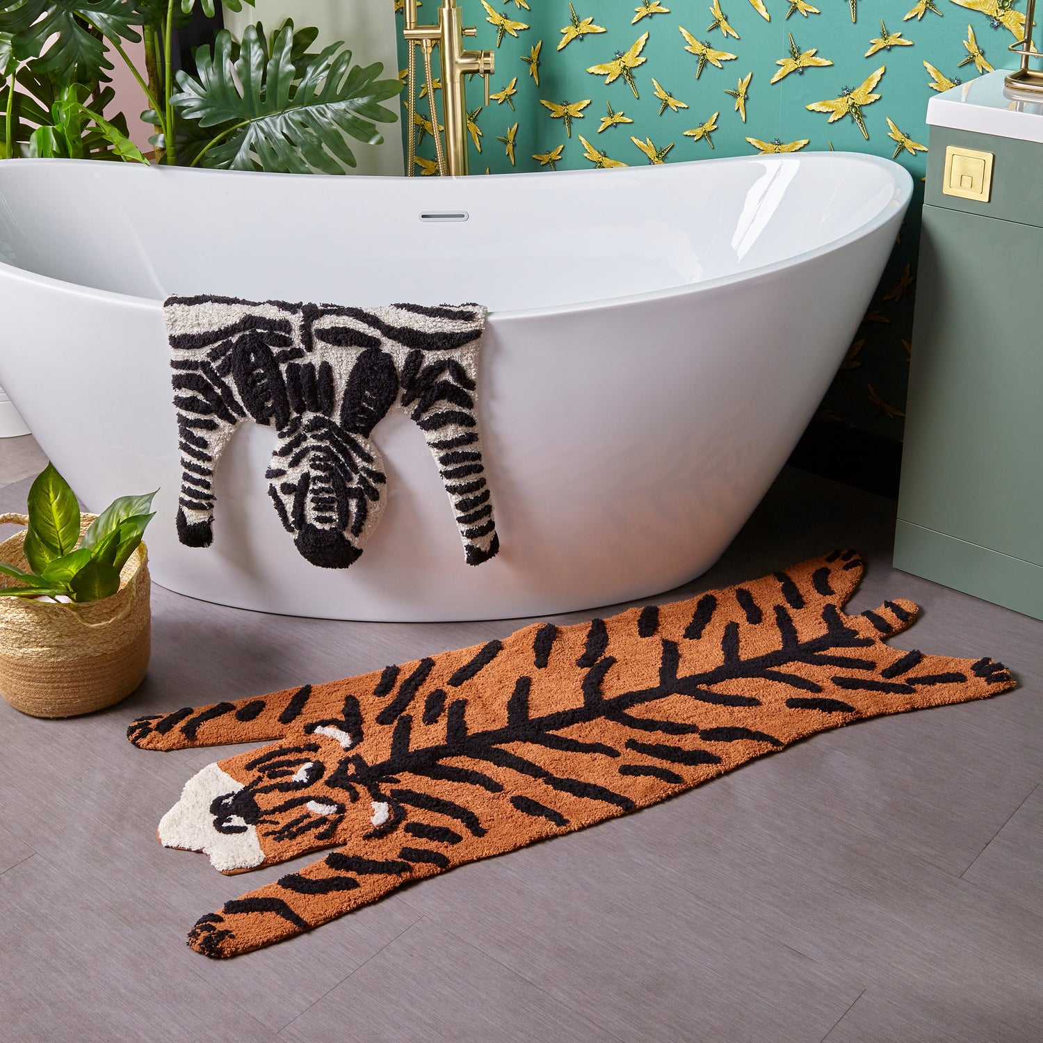 Tiger Cotton Anti Slip Bath Mat Burnt Orange