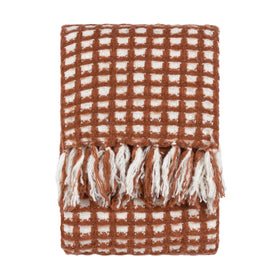 Toasty Waffle Throw 130cm x 180cm Brick
