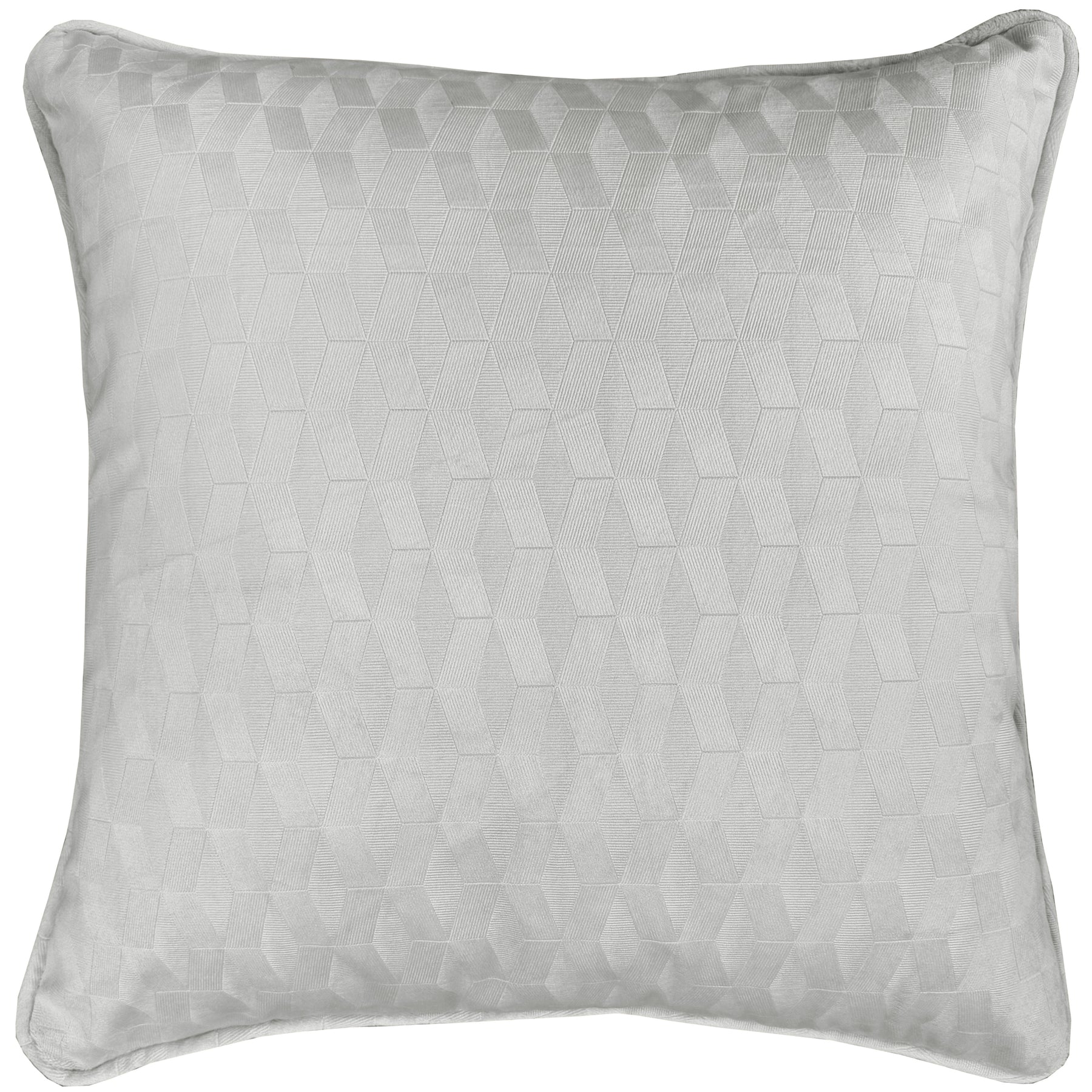 Tokyo Geometric Embossed Filled Cushion 43cm x 43cm Grey