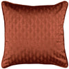 Tokyo Geometric Embossed Filled Cushion 43cm x 43cm Orange