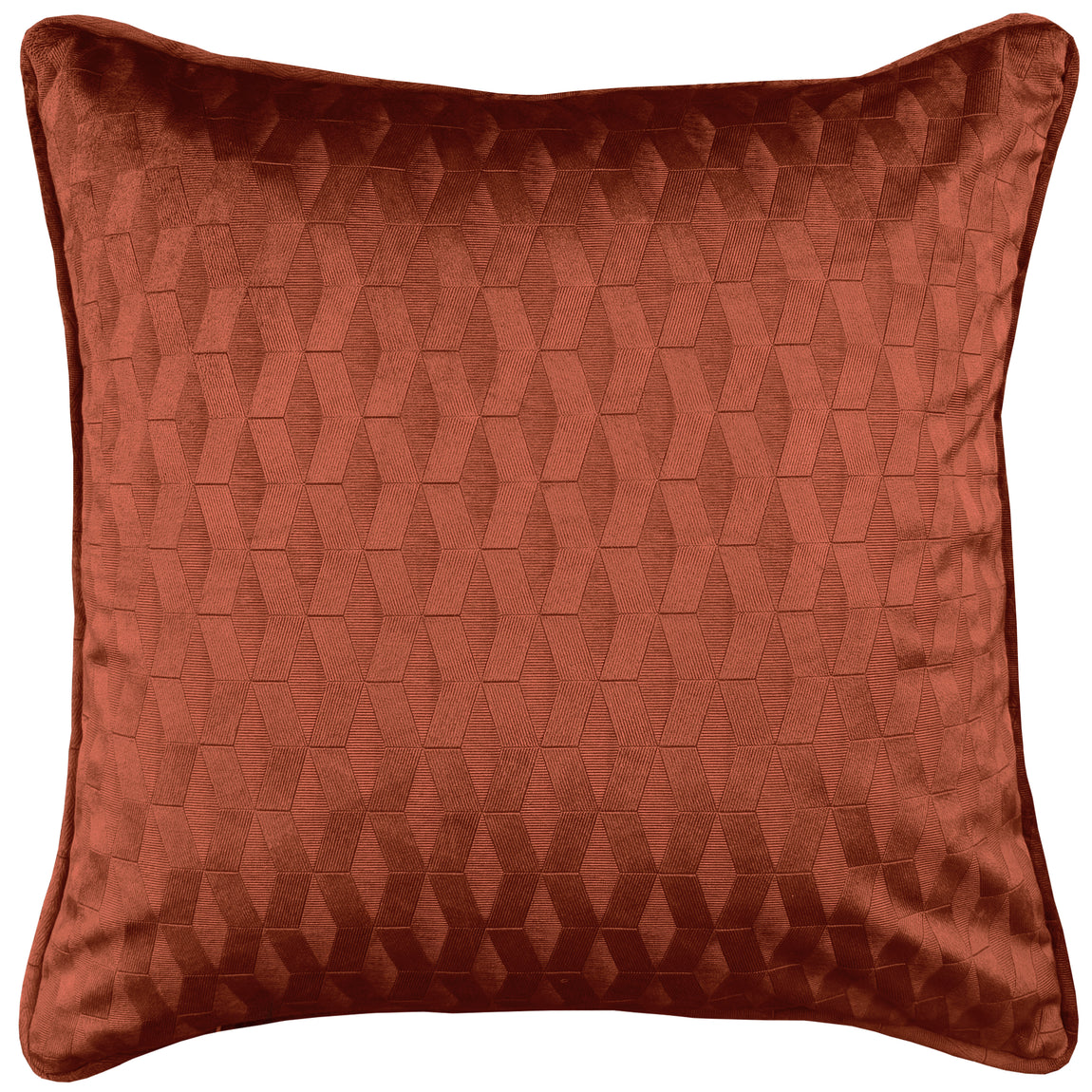 Tokyo Thermal Geometric Embossed Ready Made Eyelet Blockout Curtains Orange