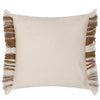 Yard Torode Woven Fringed Trim 45cm x 45cm Filled Cushion Baked Earth