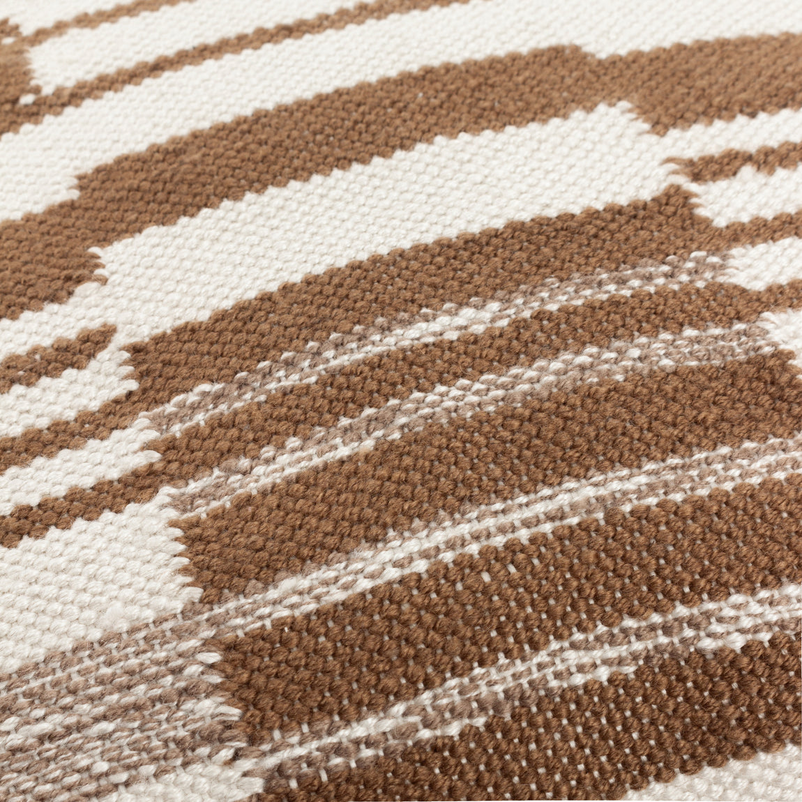Yard Torode Woven Fringed Trim 45cm x 45cm Filled Cushion Baked Earth