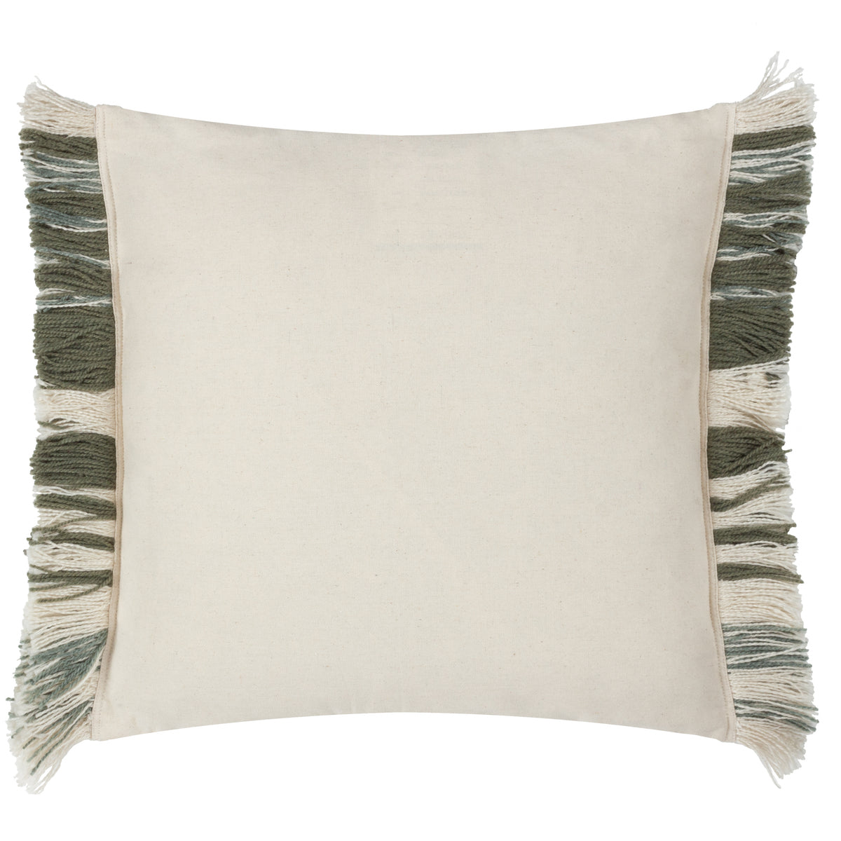 Yard Torode Woven Fringed Trim 45cm x 45cm Filled Cushion Sage