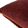 Paoletti Torto Velvet Piped Velvet 30cm x 60cm Filled Cushion Marsala Red Russet