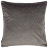 Paoletti Torto Velvet Piped 50cm x 50cm Filled Cushion Charcoal Silver