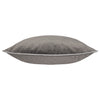 Paoletti Torto Velvet Piped 50cm x 50cm Filled Cushion Charcoal Silver