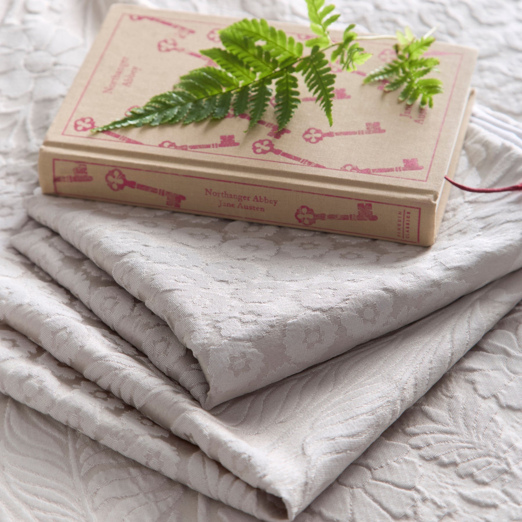 Appletree Toria Jacquard Duvet Cover Bedding Set Stone