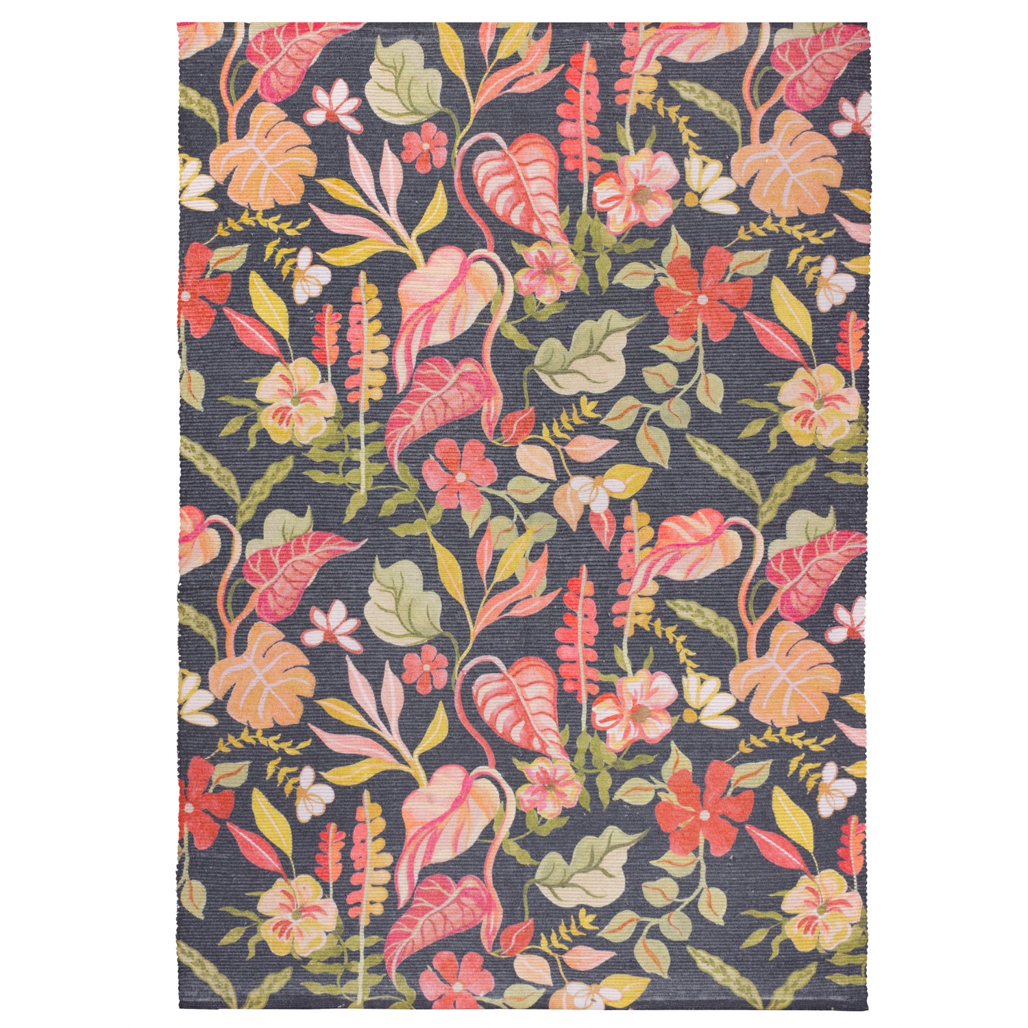 Furn Tropical Bloom Outdoor Rug 120cm x 170cm Black
