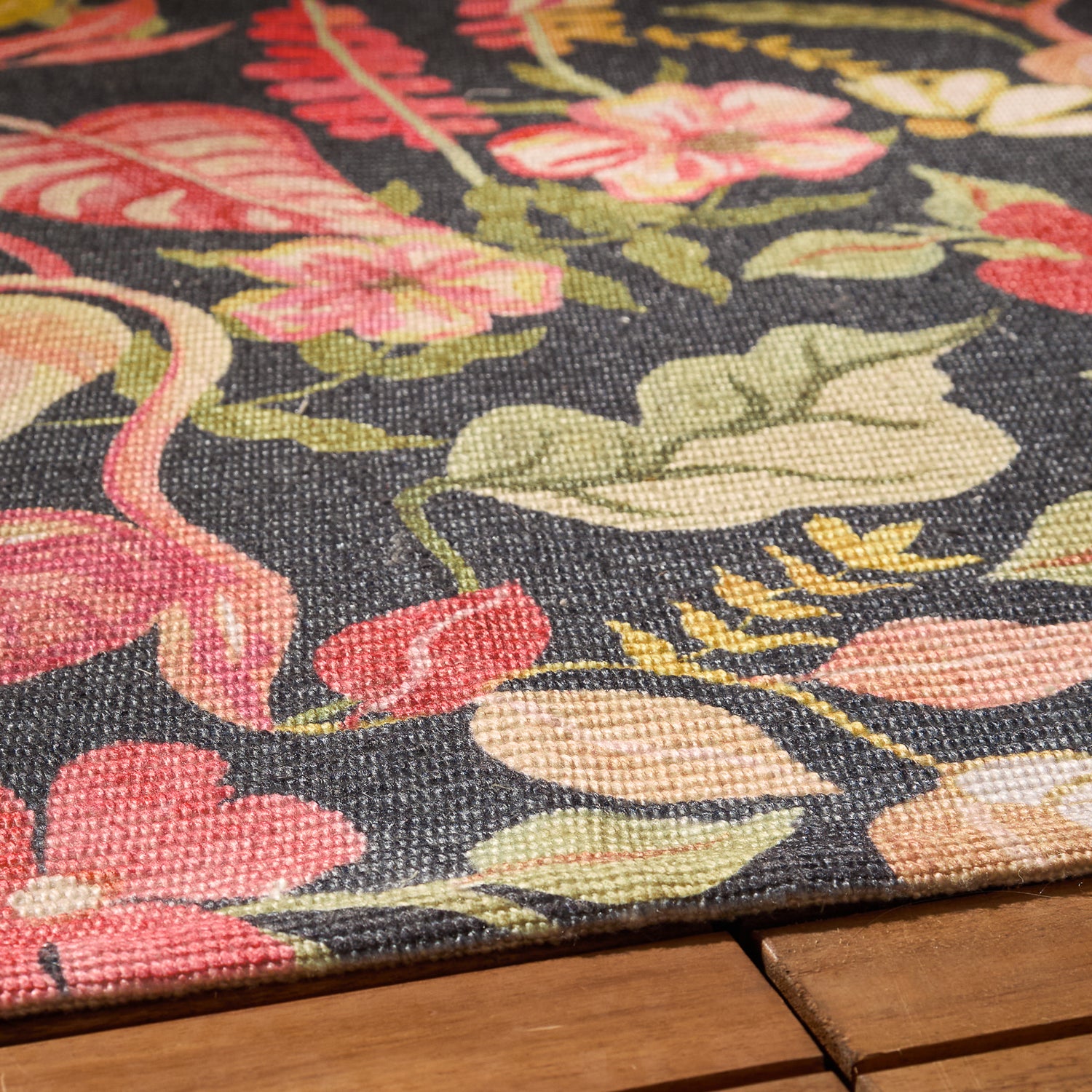 Furn Tropical Bloom Outdoor Rug 120cm x 170cm Black