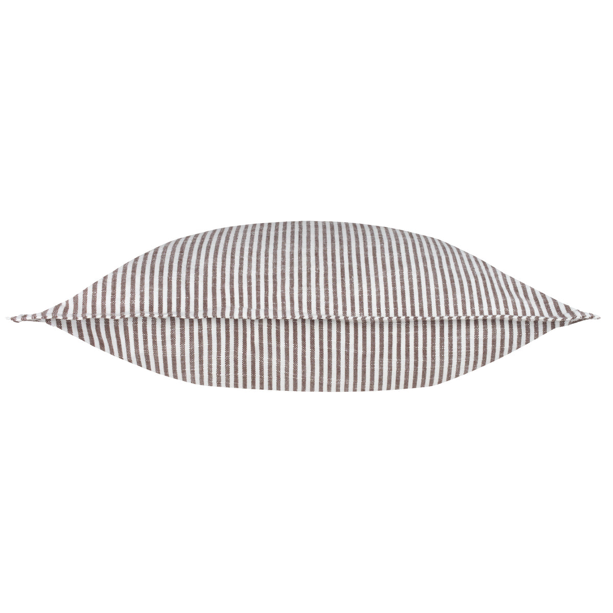 Yard Truro Striped Cotton 45cm x 45cm Filled Cushion Chocolate
