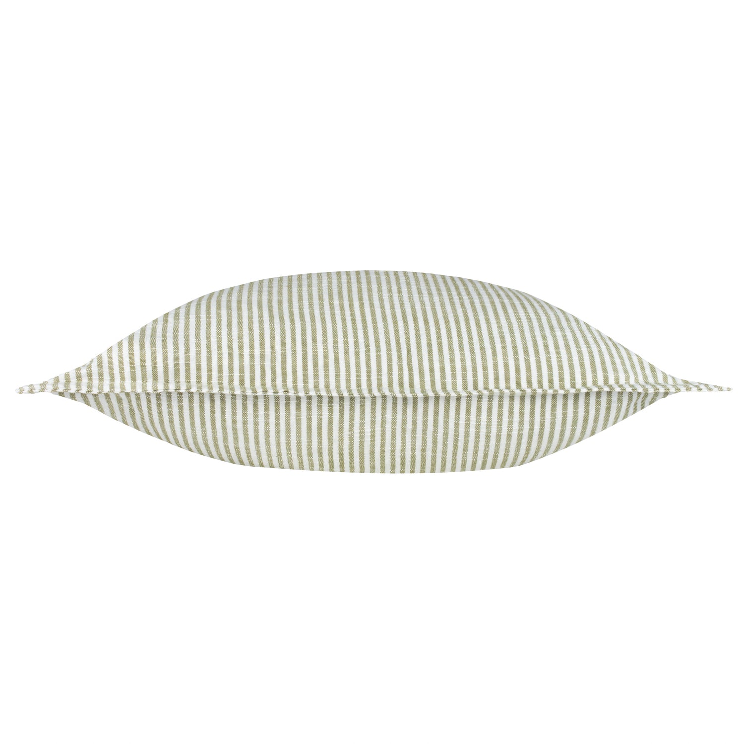Yard Truro Striped Cotton 45cm x 45cm Filled Cushion Moss