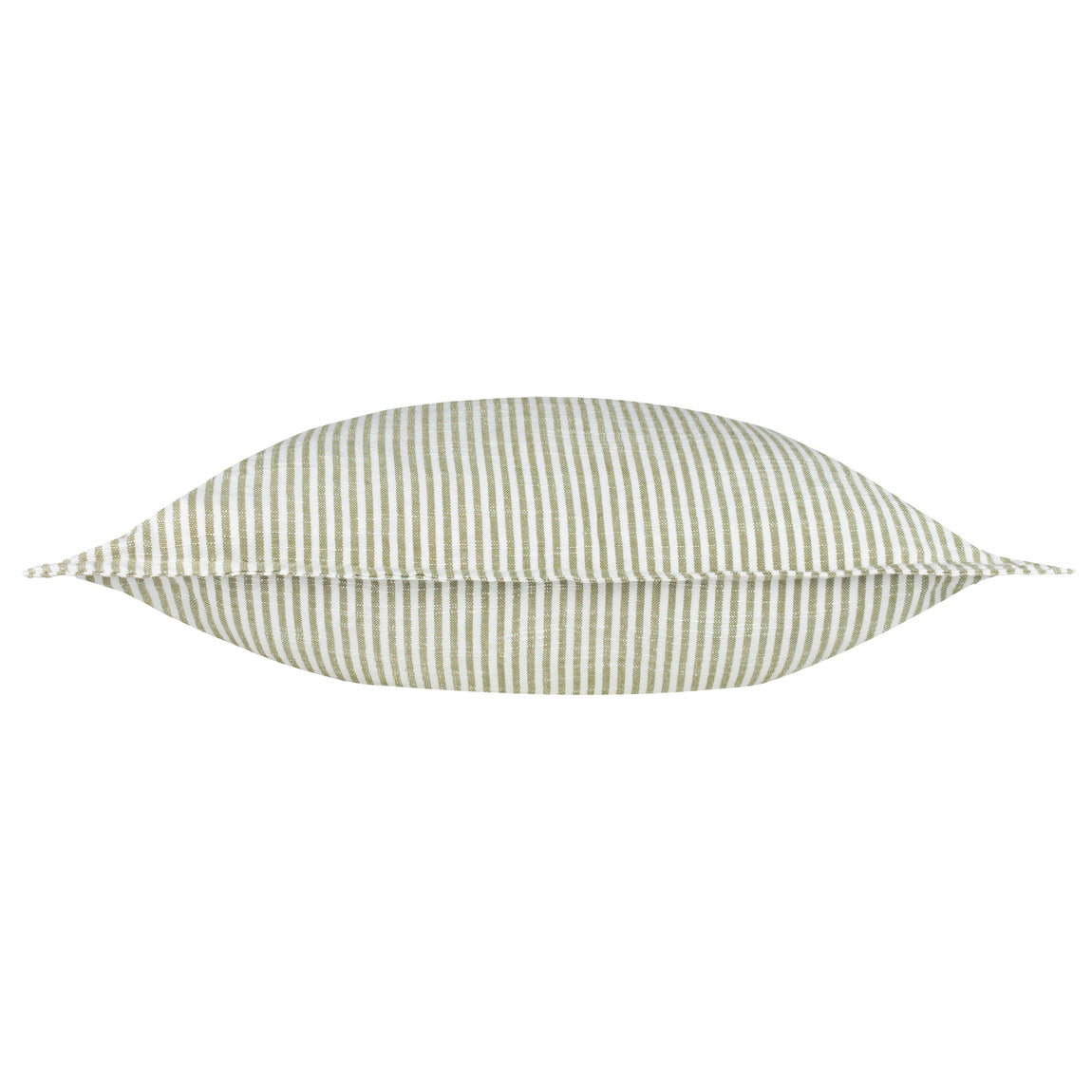 Yard Truro Striped Cotton 45cm x 45cm Filled Cushion Moss