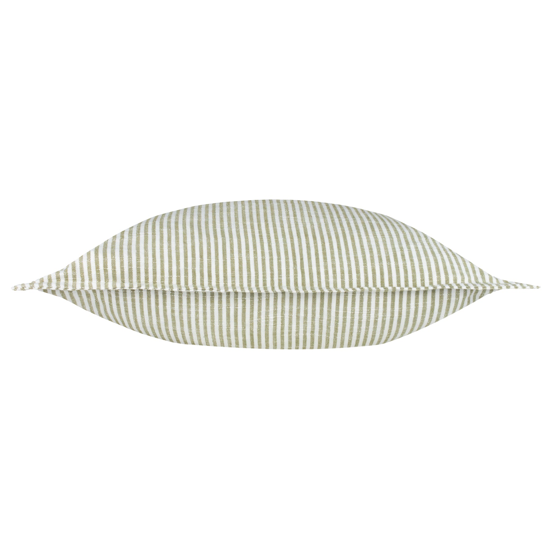 Yard Truro Striped Cotton 45cm x 45cm Filled Cushion Moss