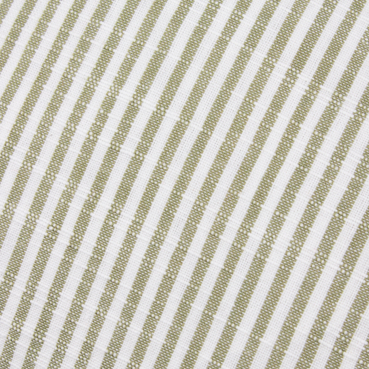 Yard Truro Striped Cotton 45cm x 45cm Filled Cushion Moss