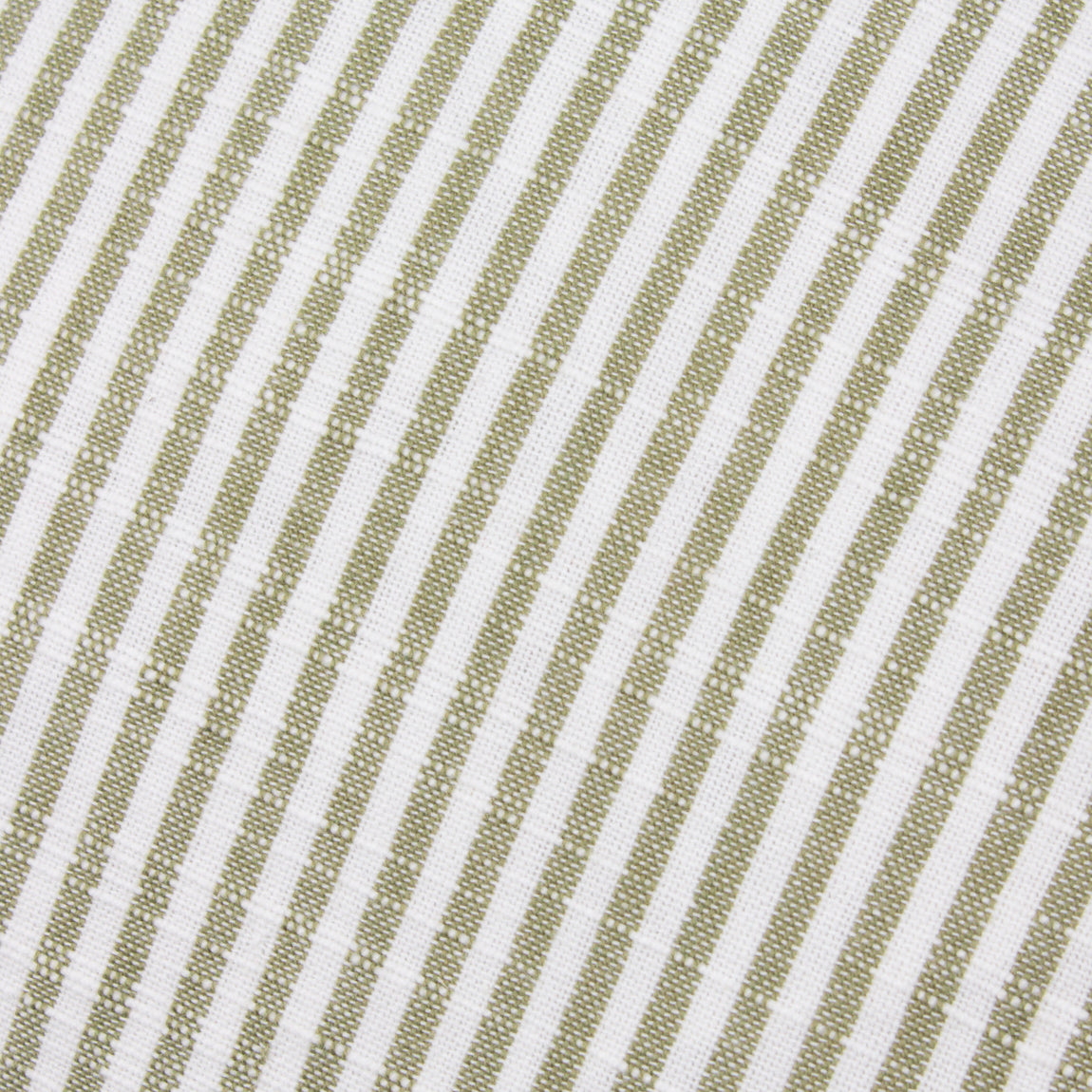 Yard Truro Striped Cotton 45cm x 45cm Filled Cushion Moss