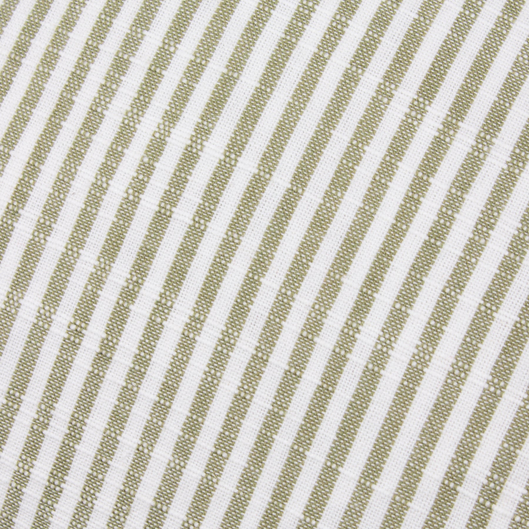 Yard Truro Striped Cotton 45cm x 45cm Filled Cushion Moss