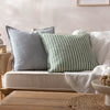 Tala Stripe Reversible Filled Cushion 45cm x 45cm Eucalyptus