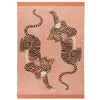Tibetan Tiger Printed Rug Coral