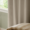 Furn Ultimate Textured Woven Ready Made Eyelet Blackout Curtains Ecru