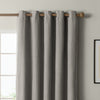 Furn Ultimate Textured Woven Ready Made Eyelet Blackout Curtains Grey