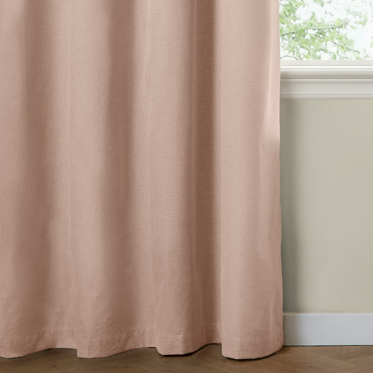 Furn Ultimate Textured Woven Ready Made Eyelet Blackout Curtains Pink