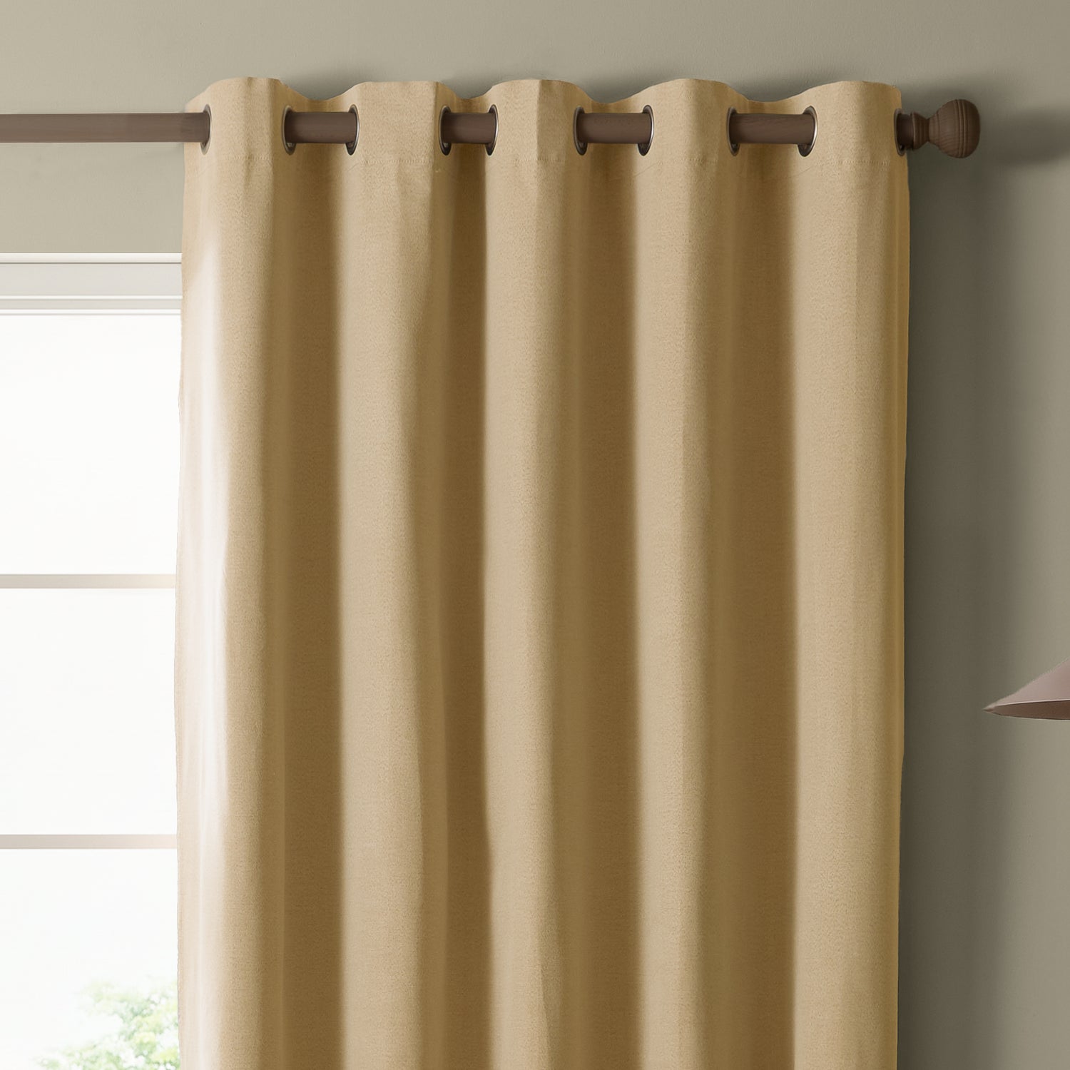 Furn Ultimate Textured Woven Ready Made Eyelet Blackout Curtains Yellow