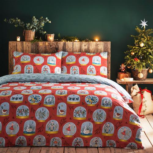 Furn Twelve Days Of Christmas Duvet Cover Bedding Set Red
