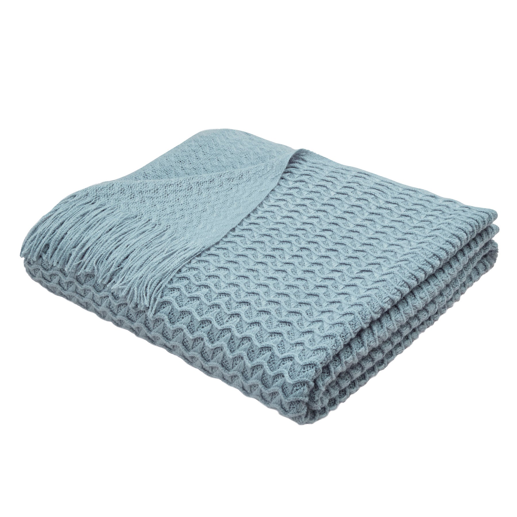 Appletree Textured Knit Heavy Weight 130cm x 180cm Throw Blue
