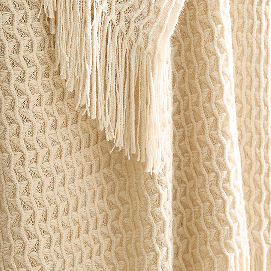 Appletree Textured Knit Heavy Weight 130cm x 180cm Throw Natural