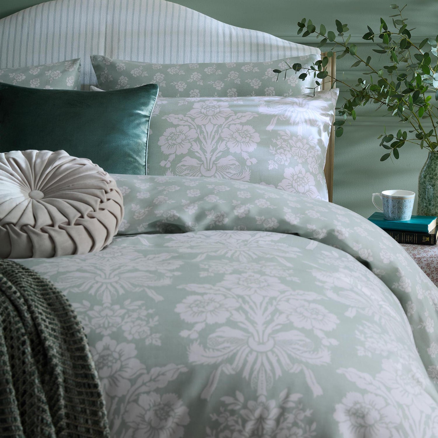 Laura Ashley Tatton Pillowcase Housewife Duckegg Green