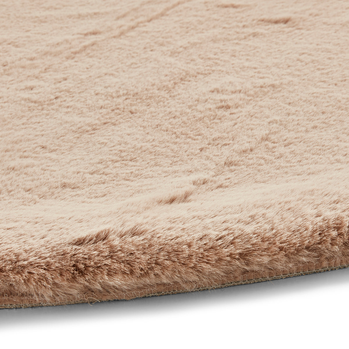 Teddy 120cm x 120cm Circle Rug Mink