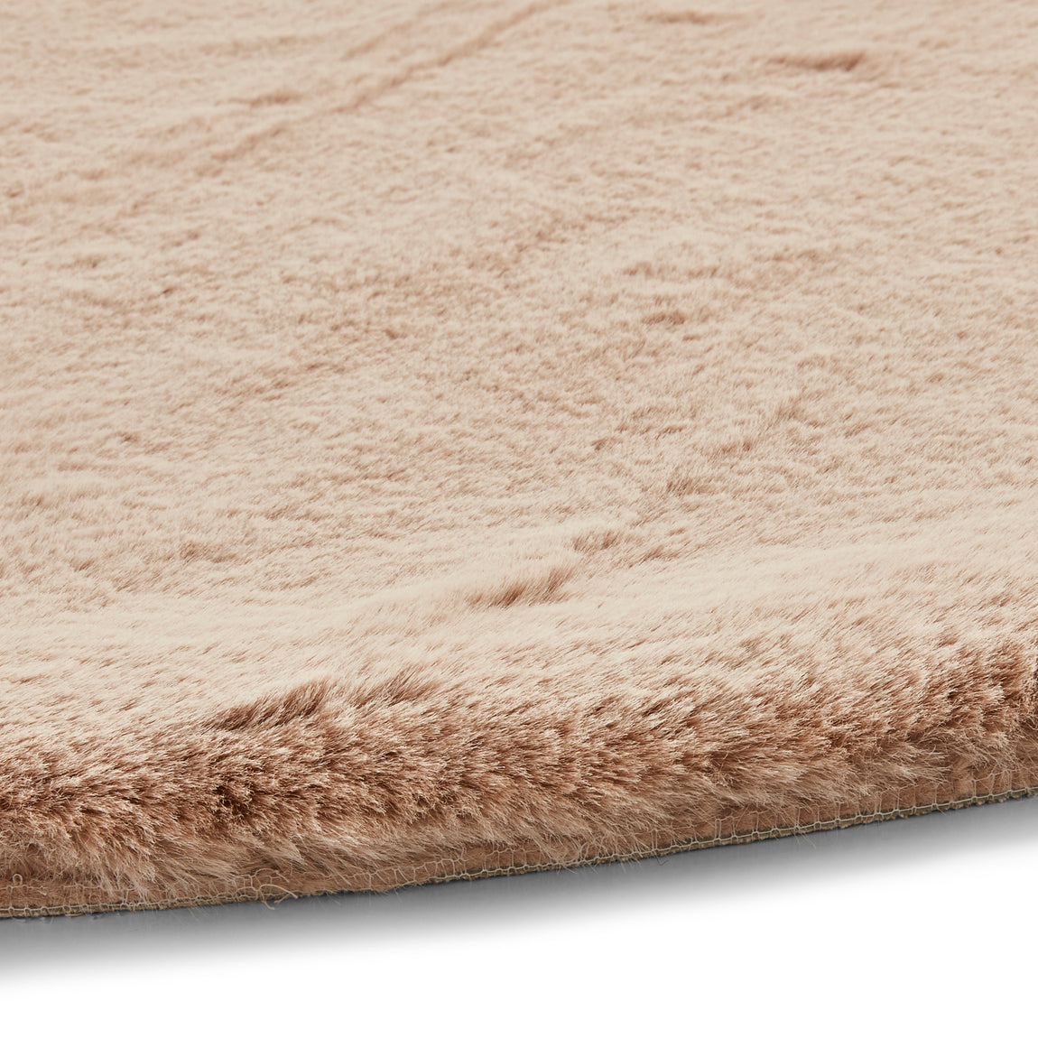 Teddy 120cm x 120cm Circle Rug Mink
