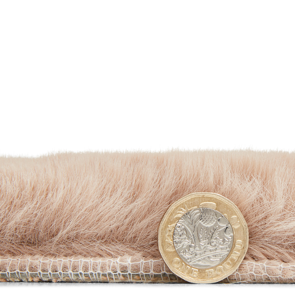 Teddy 120cm x 120cm Circle Rug Mink