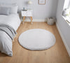 Teddy 120cm x 120cm Circle Rug Silver